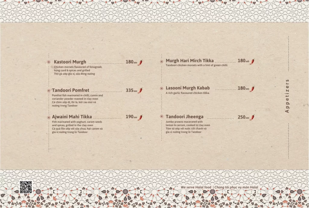 indian set menu