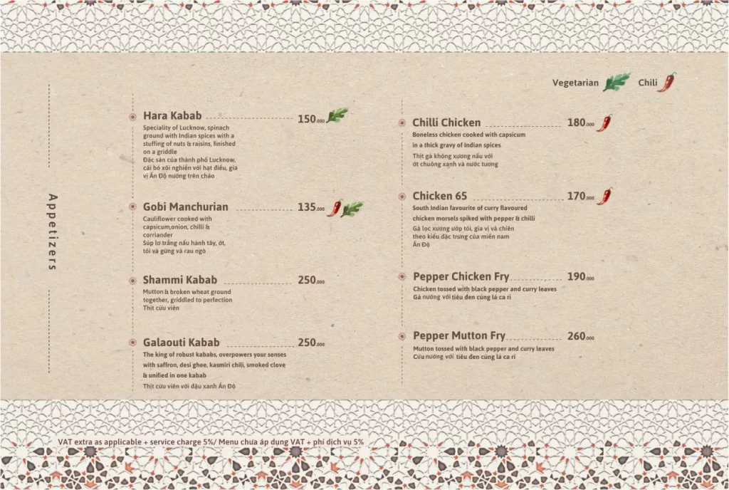 tandoor indian restaurant menu